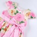 【2Y-9Y】Girl Floral Short Sleeve Princess Dress