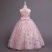 【4Y-13Y】Girls Sweet Snowflake Print Sleeveless Princess Dress