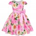 【2Y-9Y】Girl Floral Short Sleeve Princess Dress