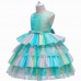 【3Y-11Y】 Girl Sweet Rainbow Mesh Princess Dress