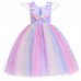 【2Y-11Y】Girls Net Yarn Unicorn Princess Dress