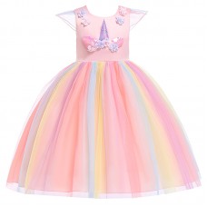 【2Y-11Y】Girls Net Yarn Unicorn Princess Dress