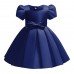 【2Y-10Y】 Girl Sweet Bow Puff Sleeve Dress