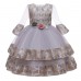 【3Y-11Y】Girl Sweet Mesh Sleeve Princess Dress