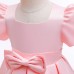 【2Y-10Y】 Girl Sweet Bow Puff Sleeve Dress