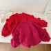 【18M-8Y】Girls Fur Ball Design Round Neck Long Sleeve Sweater (Skirt Not Included)