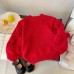 【18M-8Y】Girls Fur Ball Design Round Neck Long Sleeve Sweater (Skirt Not Included)