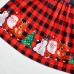 【2Y-10Y】3-piece Girls Christmas Print Short Sleeve Dress With Hair Accessories And Socks