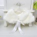 Girls Multicolor Faux Fur Shawl