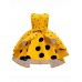 Girls Kids Bow Polka Dot Ruffle Sleeveless Princess Dress