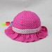 MZ1140 Pure Cotton Cute Children’s Hat with Dots Flower Pattern Rose Red