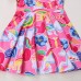 Kids Clothing Unicorn Printed Long Sleeve Casual Girls Pleated Dress