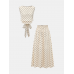 Polka Dot Sleeveless Top & Maxi Skirt Set Polka Dot Sleeveless Top & Maxi Skirt Set