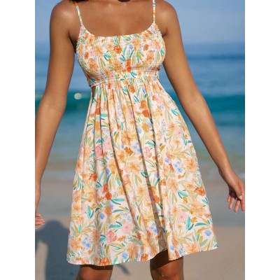Floral Strap Beach Dress