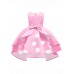 Girls Kids Bow Polka Dot Ruffle Sleeveless Princess Dress